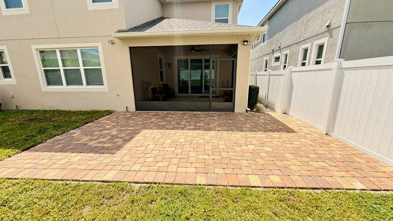 Brick paver driveway by Lakewood Ranch Concrete, serving Ellenton, FL