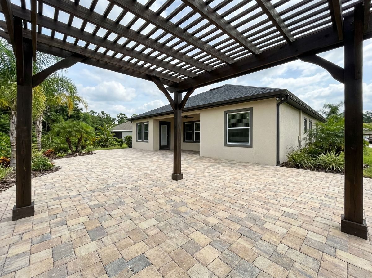 Paver pool deck & patio installed by Lakewood Ranch Concrete in Lakewood Ranch, FL