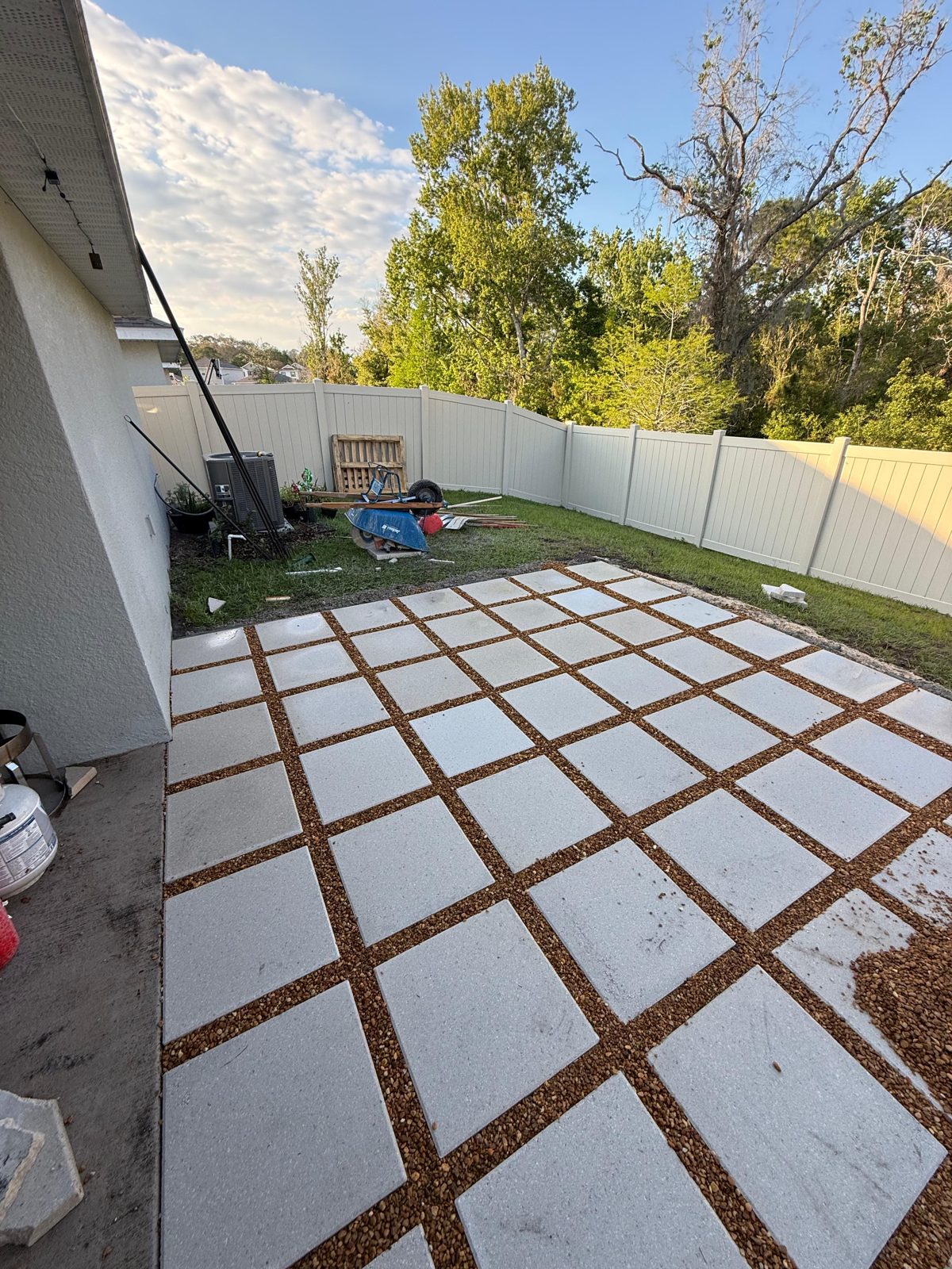 Spaced paver patio by Lakewood Ranch Concrete in Lakewood Ranch, Manatee & Sarasota